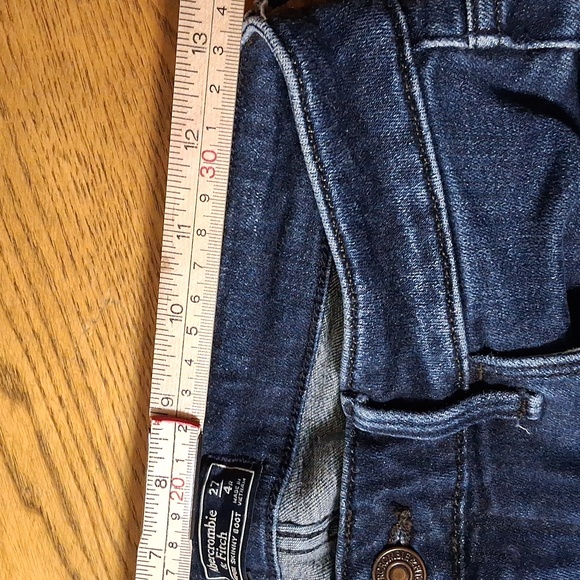 Abercrombie & Fitch Jeans Womens    27 / 4 BLUE HARPER SKINNY BOOT BOOTCUT Used - Picture 6 of 8